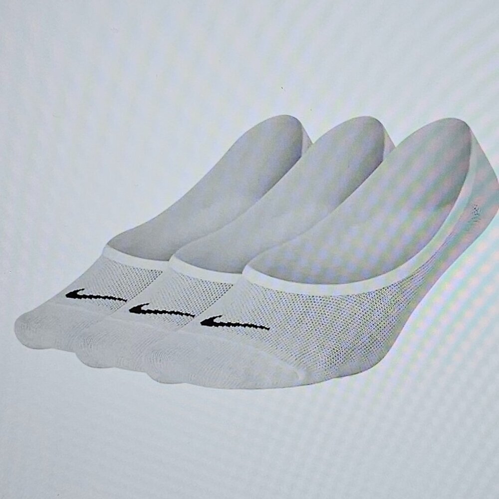 3 Pair Women's Nike No Show/ Liner Dri-Fit Socks White 3 Pack